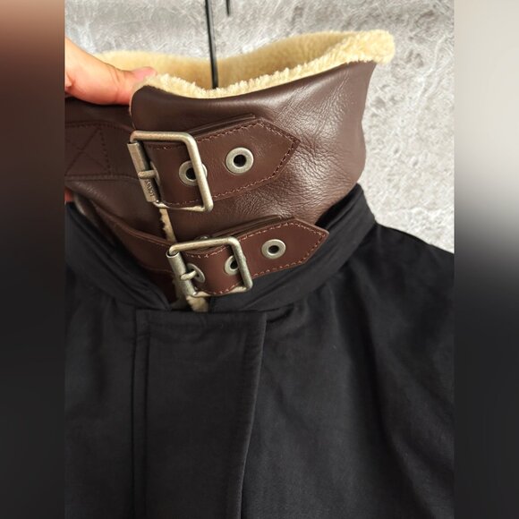 LOEWE Shearling-trimmed cotton-blend shell jacket - Picture 5 of 11